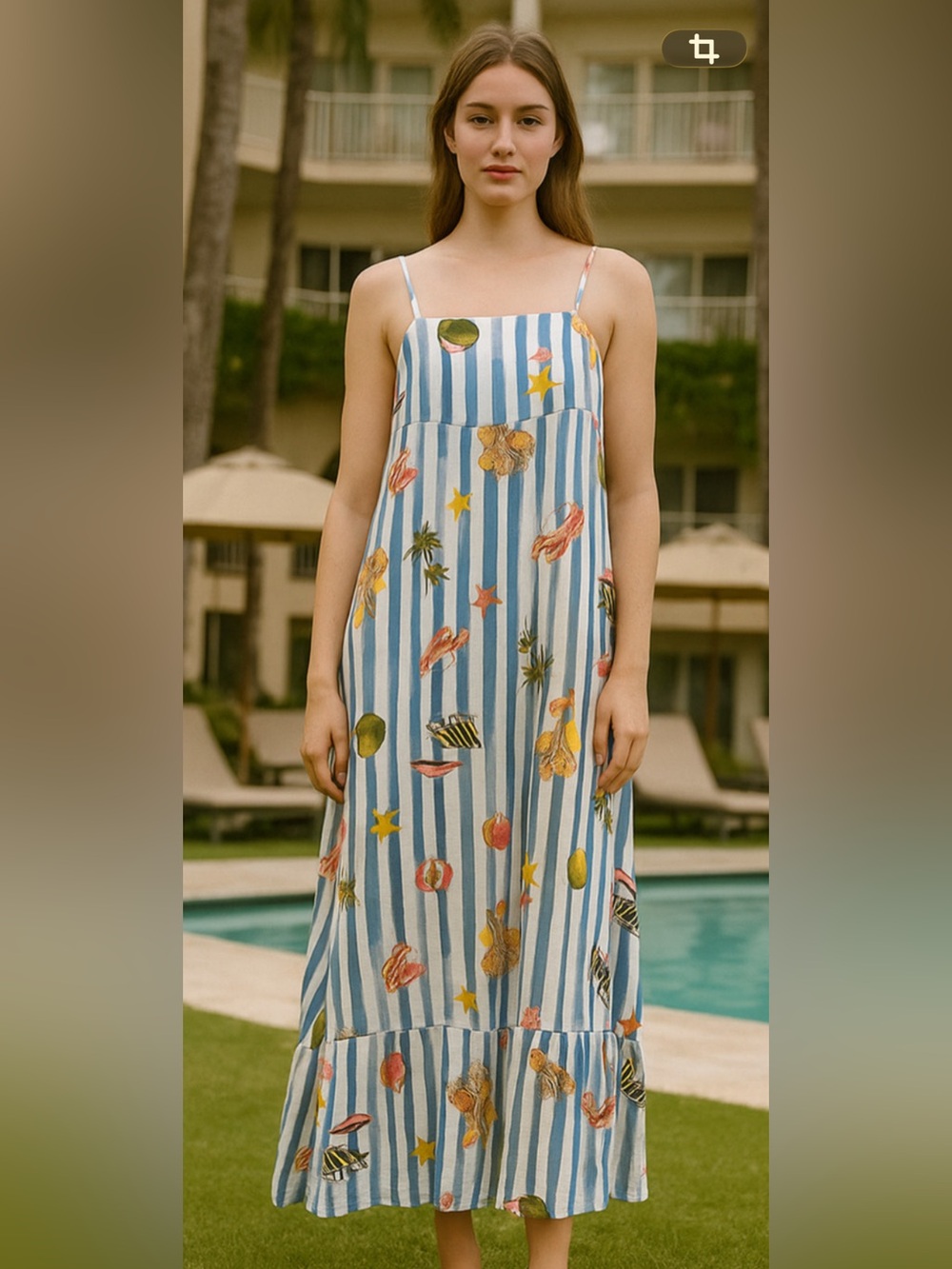 Label of Love Tropical Maxi Dress NWT (plastic part) Size L